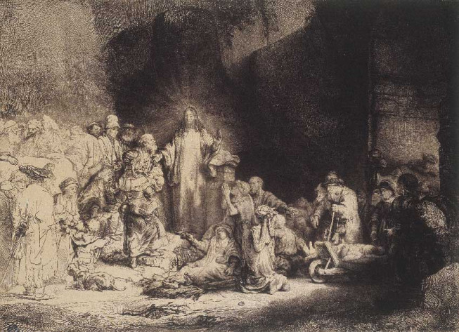Rembrandt, Moneda de o suta de florini, 1649, gravura, varf uscata si burin pe hartie japoneza, Petit Palais, Musee des Beaux-Arts de la Ville de Paris © Paris Musees - Petit Palais