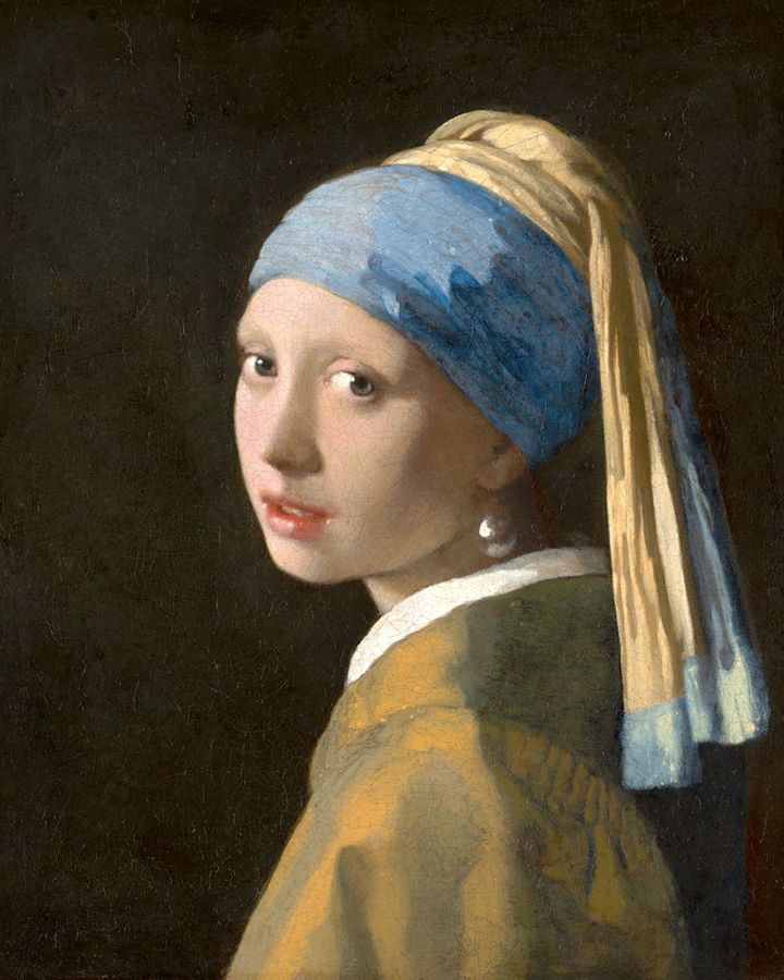 Fata cu un cercel de perle (1664-67) de Johannes Vermeer (Credit: Mauritshuis, Haga. Legatura lui Arnoldus Andries des Tombe, Haga)