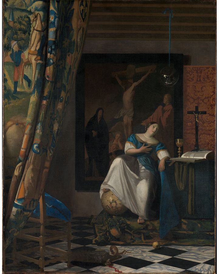 Alegoria credintei (1670-1674) de Johannes Vermeer (Credit: Colectia Friedsam, mostenire a lui Michael Friedsam, 1931; cu amabilitatea Muzeului Metropolitan de Arta)