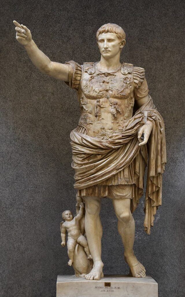 statuia lui Caesar Augustus din prima porta