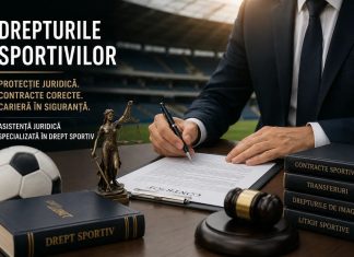 Drepturile sportivilor și importanța unei reprezentări juridice specializate Avocat care analizează un contract sportiv pentru protejarea drepturilor unui sportiv